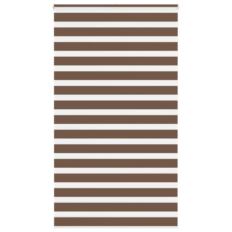 Vidaxl Zebra Roller Blind 130x200 cm Stoffbreite 125,9 cm Polyesterbraun