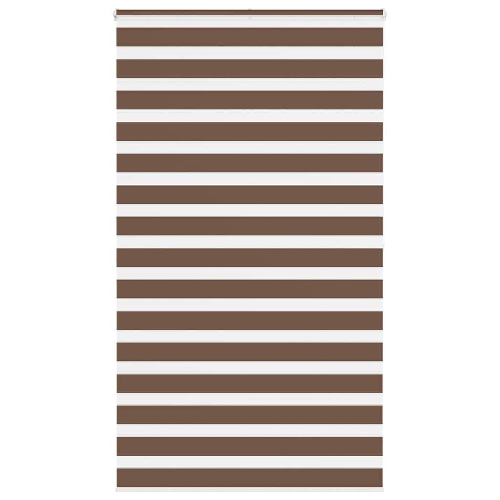 Vidaxl Zebra Roller Blind 135x200 cm Staubbreite 130,9 cm Polyesterbraun