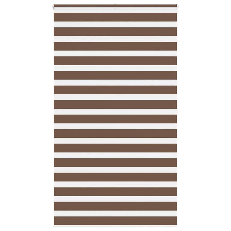 Vidaxl Zebra Roller Blind 135x200 cm Staubbreite 130,9 cm Polyesterbraun