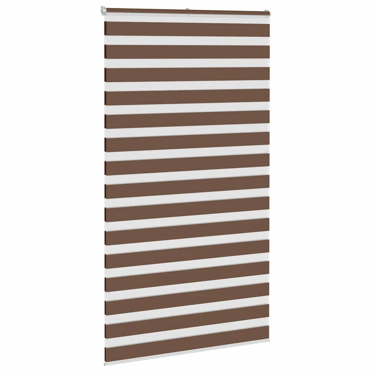 Vidaxl Zebra Roller Blind 135x200 cm Staubbreite 130,9 cm Polyesterbraun