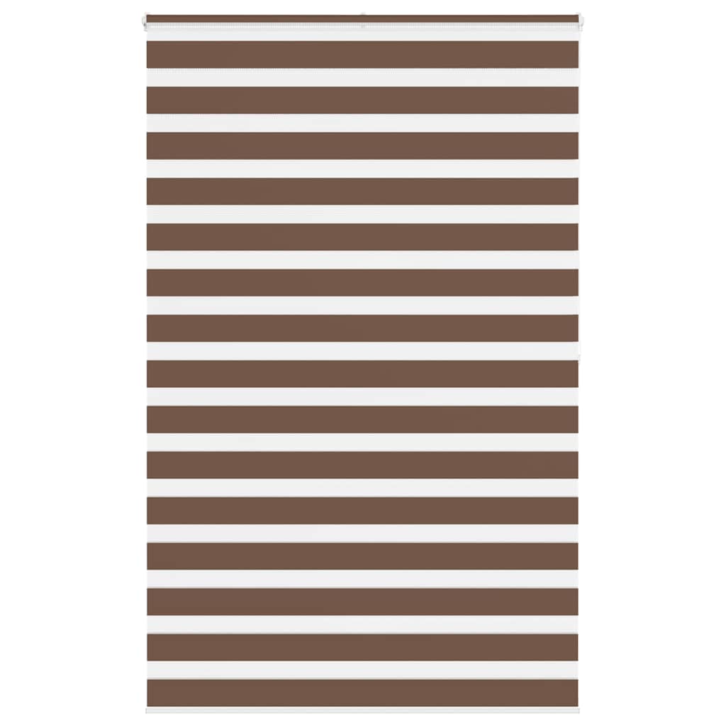 Vidaxl Zebra Roller Blind 140x200 cm Staubbreite 135,9 cm Polyesterbraun