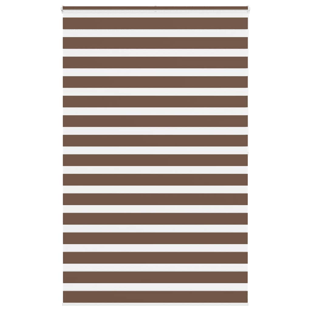 Vidaxl Zebra Roller Blind 145x200 cm Staubbreite 140,9 cm Polyesterbraun