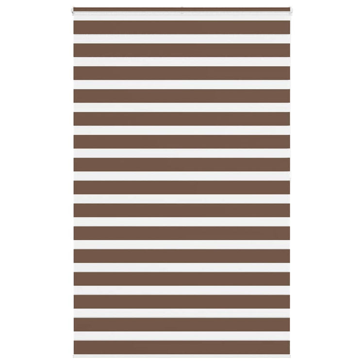 Vidaxl Zebra Roller Blind 145x200 cm Staubbreite 140,9 cm Polyesterbraun