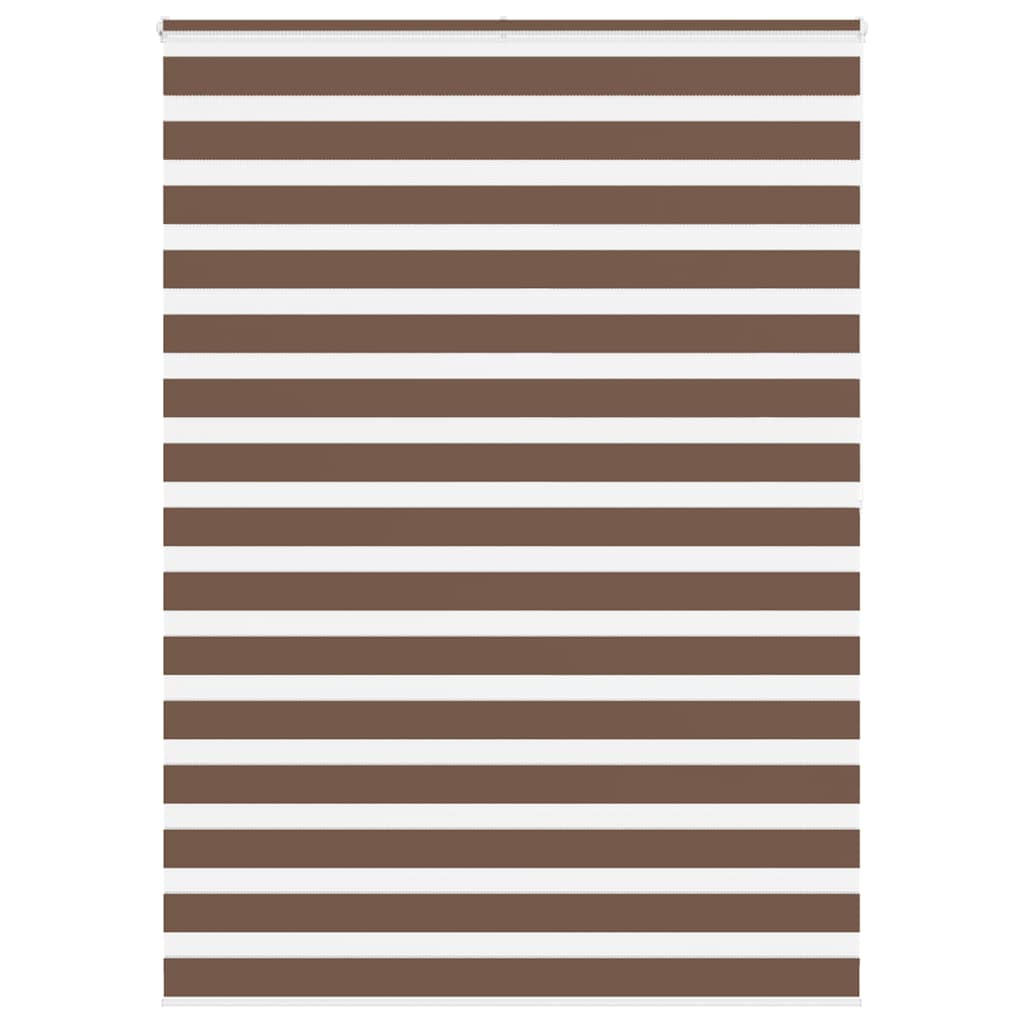 Vidaxl Zebra Roller Blind 155x200 cm Staubbreite 150,9 cm Polyesterbraun