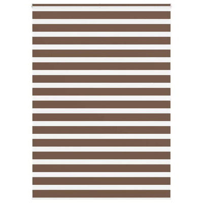 Vidaxl Zebra Roller Blind 160x200 cm Staubbreite 155,9 cm Polyesterbraun