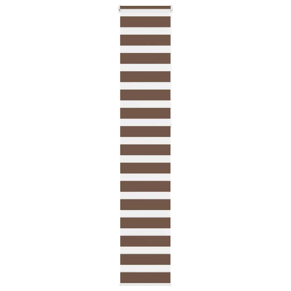 Vidaxl Zebra Roller Blind 40x230 cm Staubbreite 35,9 cm Polyesterbraun