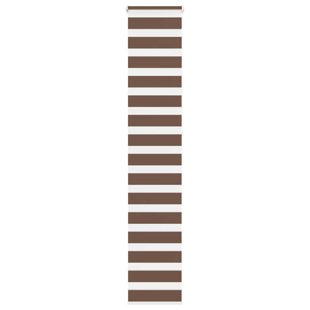 Vidaxl Zebra Roller Blind 45x230 cm Staubbreite 40,9 cm Polyesterbraun