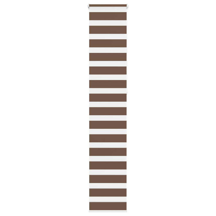 Vidaxl Zebra Roller Blind 45x230 cm Staubbreite 40,9 cm Polyesterbraun