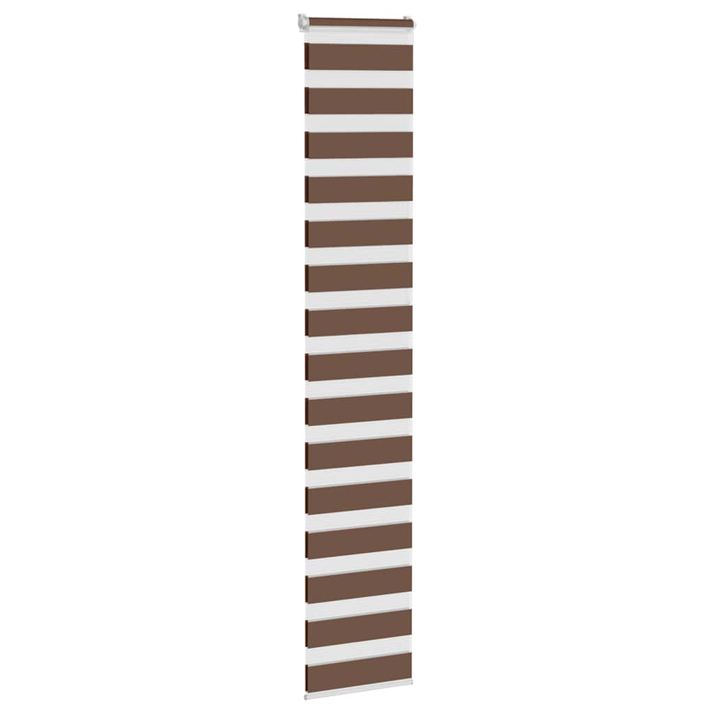 Vidaxl Zebra Roller Blind 50x230 cm Stoffbreite 45,9 cm Polyesterbraun