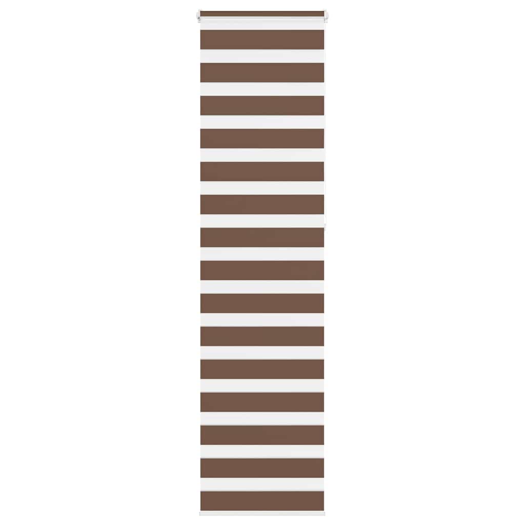 Vidaxl Zebra Roller Blind 60x230 cm Staubbreite 55,9 cm Polyesterbraun