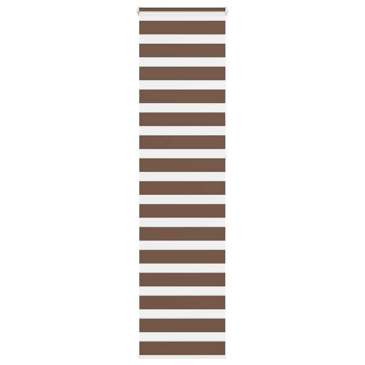 Vidaxl Zebra Roller Blind 60x230 cm Staubbreite 55,9 cm Polyesterbraun