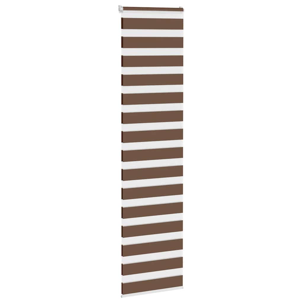 Vidaxl Zebra Roller Blind 65x230 cm Stoffbreite 60,9 cm Polyesterbraun