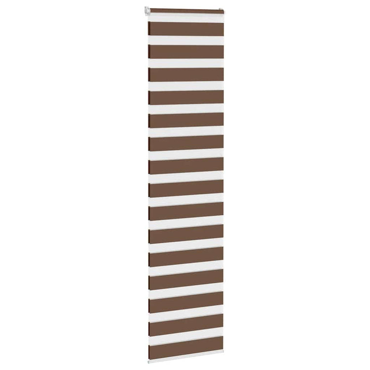 Vidaxl Zebra Roller Blind 65x230 cm Stoffbreite 60,9 cm Polyesterbraun