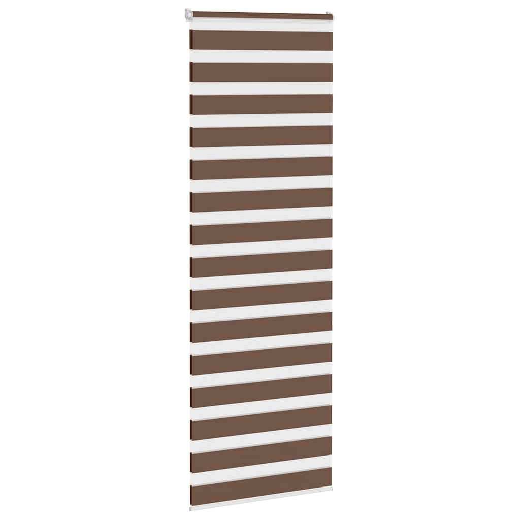 Vidaxl Zebra Roller Blind 75x230 cm Stoffbreite 70,9 cm Polyesterbraun