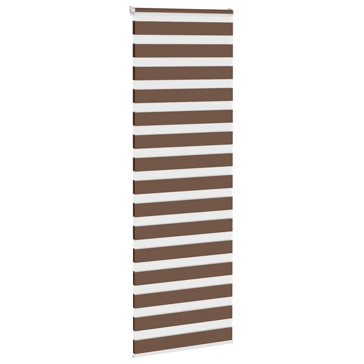 Vidaxl Zebra Roller Blind 75x230 cm Stoffbreite 70,9 cm Polyesterbraun