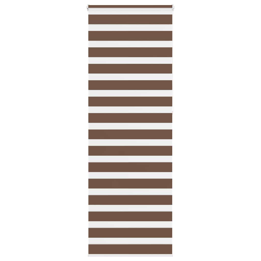Vidaxl Zebra Roller Blind 80x230 cm Staubbreite 75,9 cm Polyesterbraun