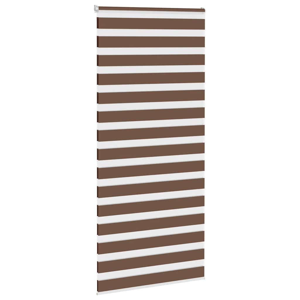 Vidaxl Zebra Roller Blind 95x230 cm Stoffbreite 90,9 cm Polyesterbraun