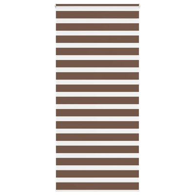 Vidaxl Zebra Roller Blind 100x230 cm Staubbreite 95,9 cm Polyesterbraun