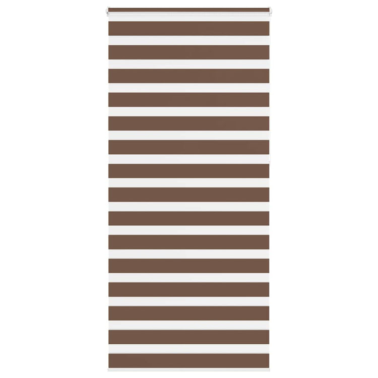Vidaxl Zebra Roller Blind 100x230 cm Staubbreite 95,9 cm Polyesterbraun