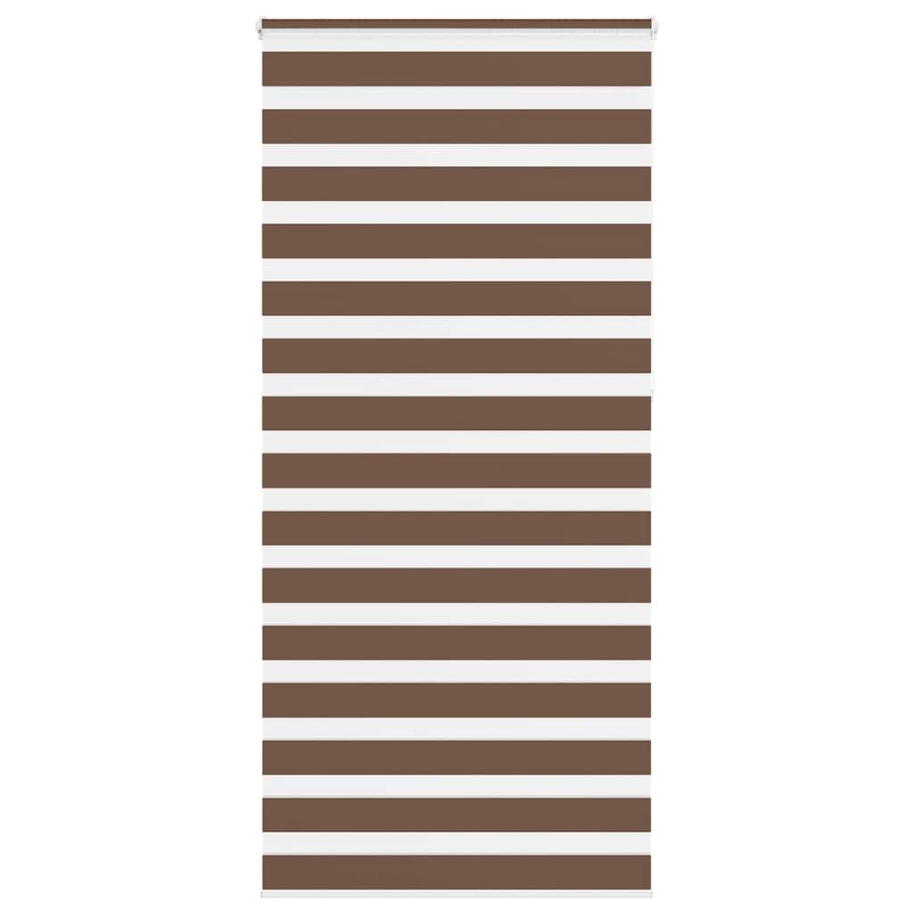 Vidaxl Zebra Roller Blind 105x230 cm Stoffbreite 100,9 cm Polyesterbraun