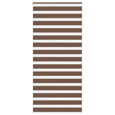 Vidaxl Zebra Roller Blind 105x230 cm Stoffbreite 100,9 cm Polyesterbraun