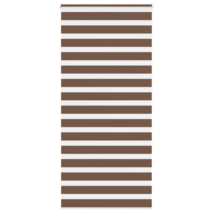 Vidaxl Zebra Roller Blind 105x230 cm Stoffbreite 100,9 cm Polyesterbraun