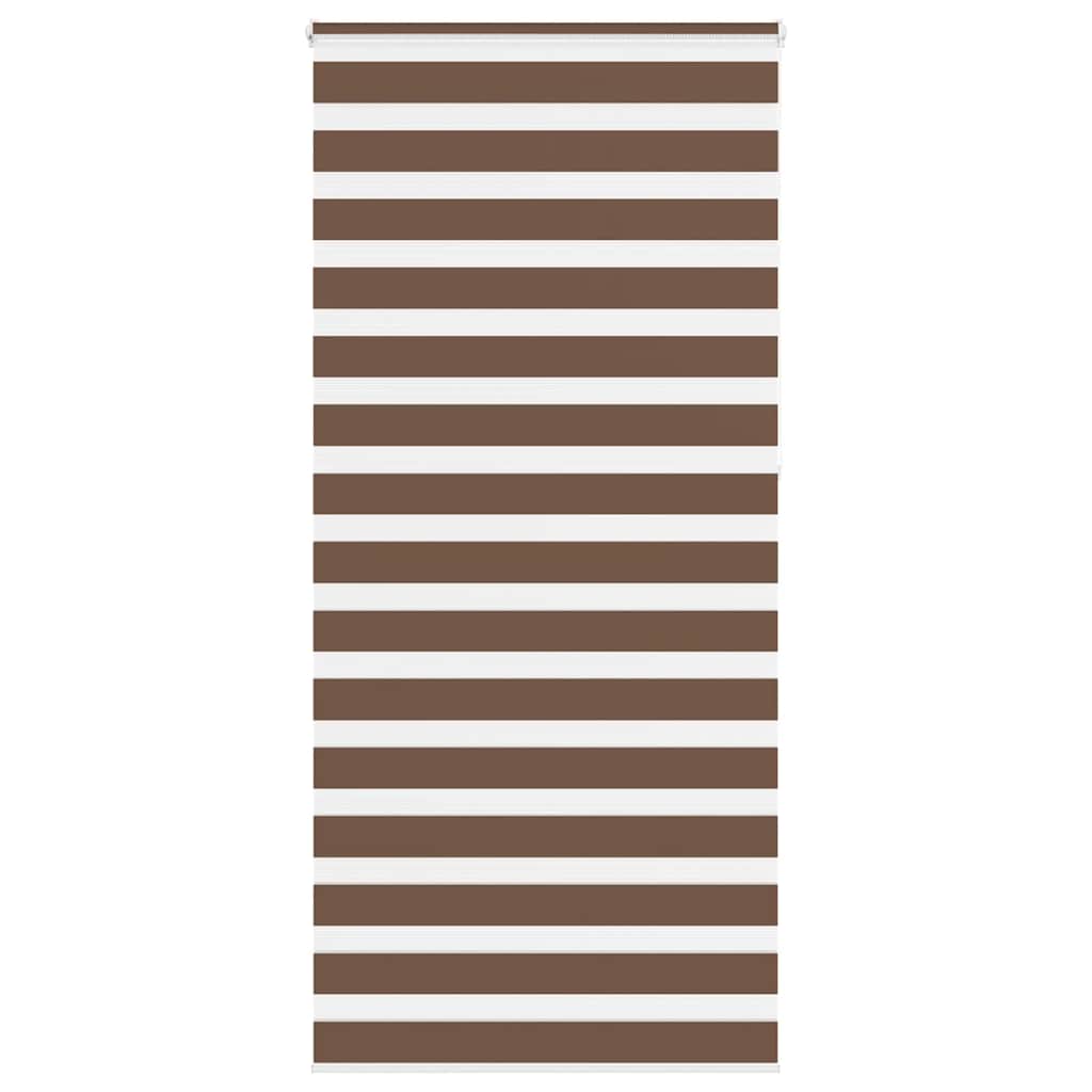 Vidaxl Zebra Roller Blind 110x230 cm Stoffbreite 105,9 cm Polyesterbraun