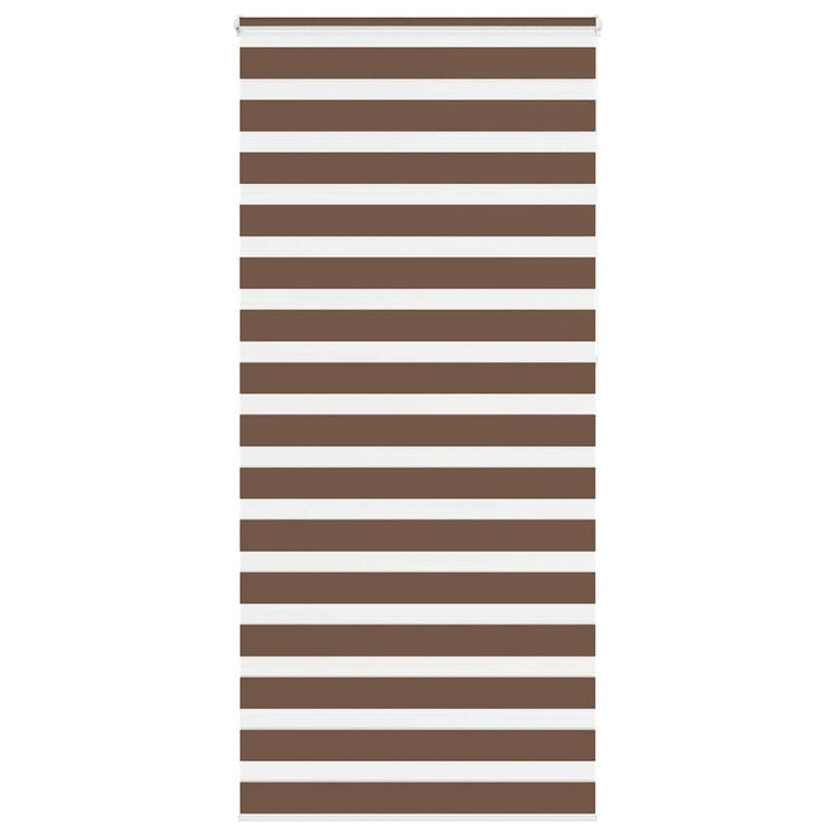 Vidaxl Zebra Roller Blind 110x230 cm Stoffbreite 105,9 cm Polyesterbraun