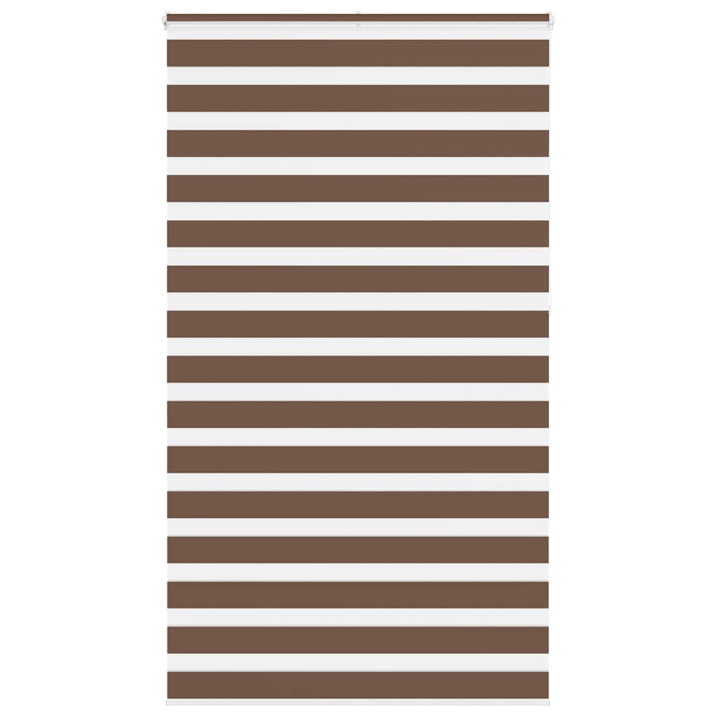 Vidaxl Zebra Roller Blind 130x230 cm Stoffbreite 125,9 cm Polyesterbraun