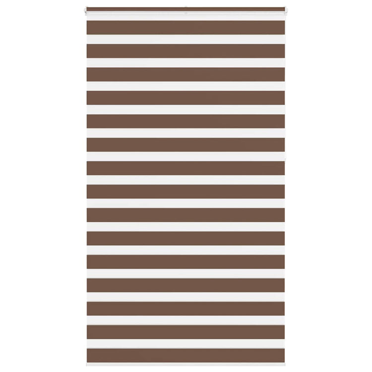 Vidaxl Zebra Roller Blind 130x230 cm Stoffbreite 125,9 cm Polyesterbraun