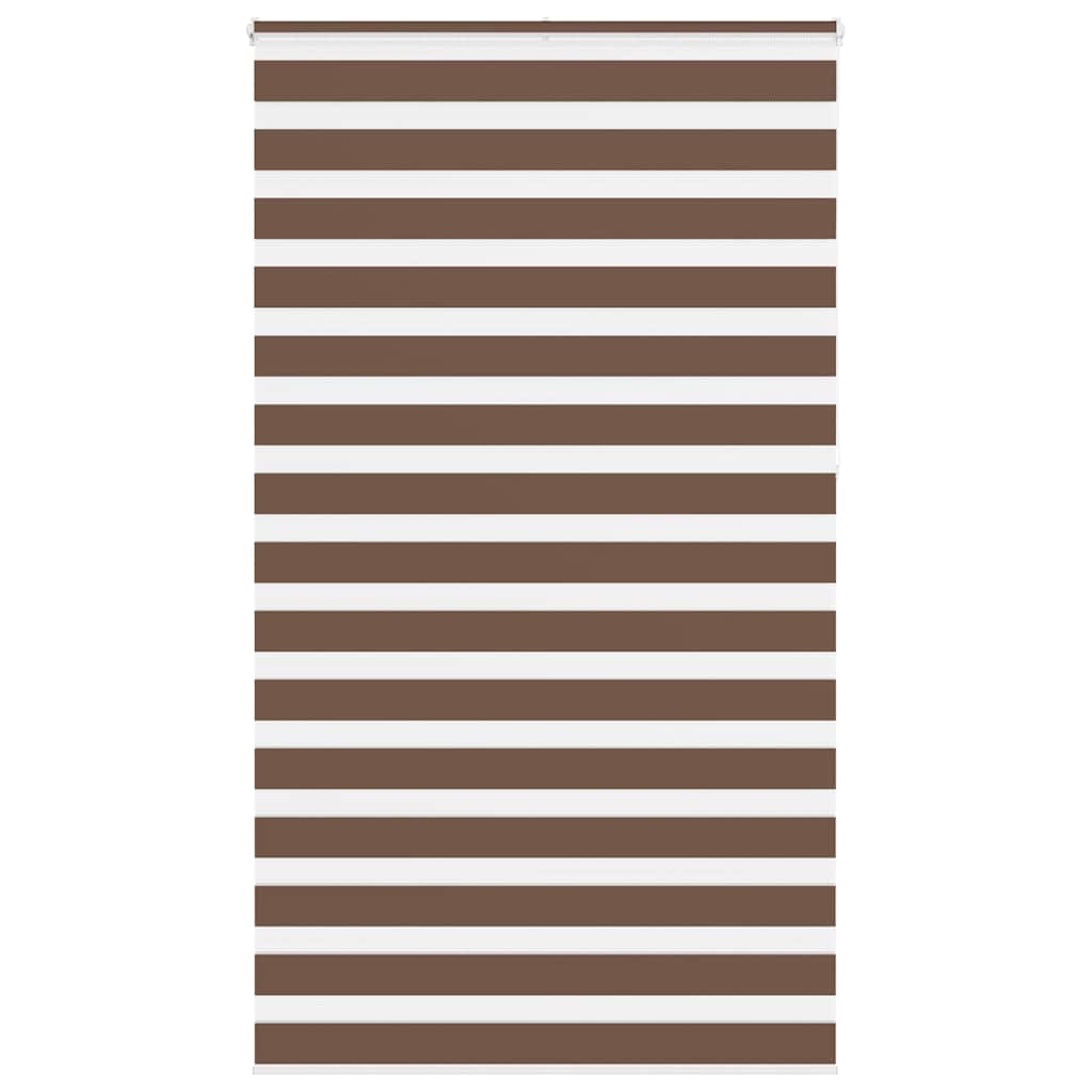 Vidaxl Zebra Roller Blind 135x230 cm Stoffbreite 130,9 cm Polyesterbraun