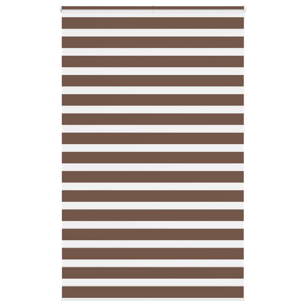 Vidaxl Zebra Roller Blind 140x230 cm Stoffbreite 135,9 cm Polyesterbraun
