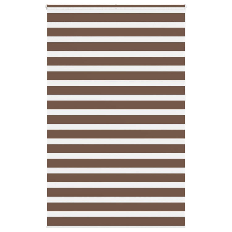 Vidaxl Zebra Roller Blind 140x230 cm Stoffbreite 135,9 cm Polyesterbraun