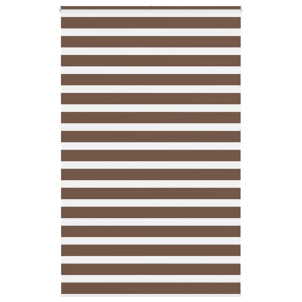 Vidaxl Zebra Roller Blind 145x230 cm Stoffbreite 140,9 cm Polyesterbraun