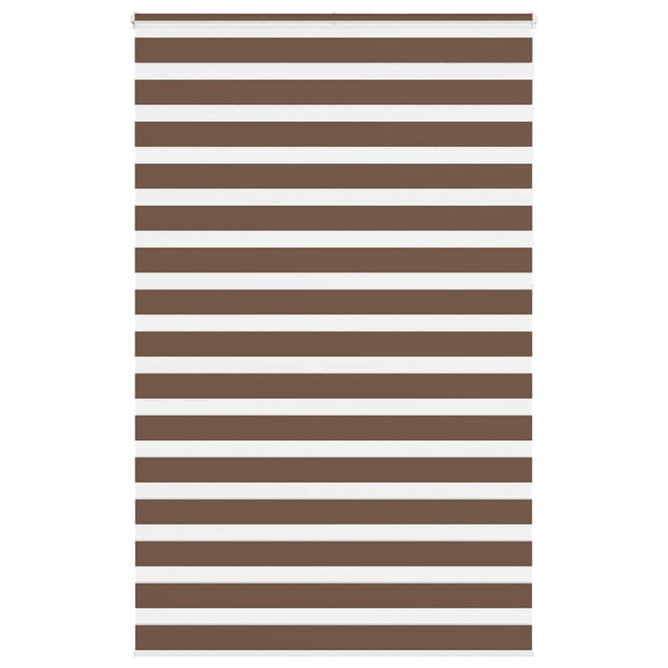 Vidaxl Zebra Roller Blind 145x230 cm Stoffbreite 140,9 cm Polyesterbraun