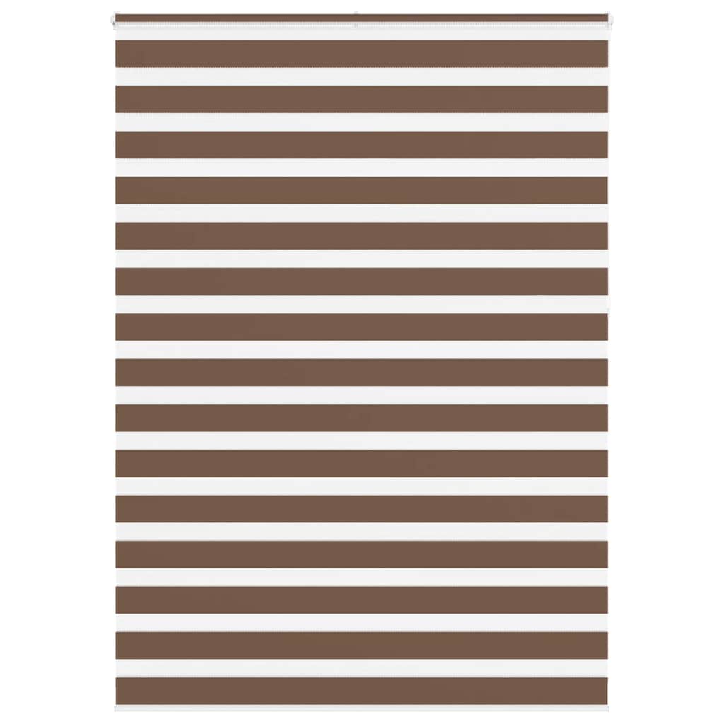 Vidaxl Zebra Roller Blind 155x230 cm Stoffbreite 150,9 cm Polyesterbraun