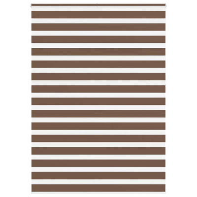 Vidaxl Zebra Roller Blind 155x230 cm Stoffbreite 150,9 cm Polyesterbraun