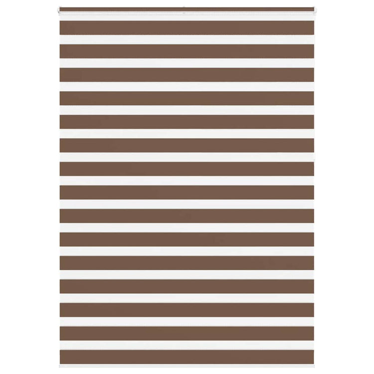 Vidaxl Zebra Roller Blind 155x230 cm Stoffbreite 150,9 cm Polyesterbraun