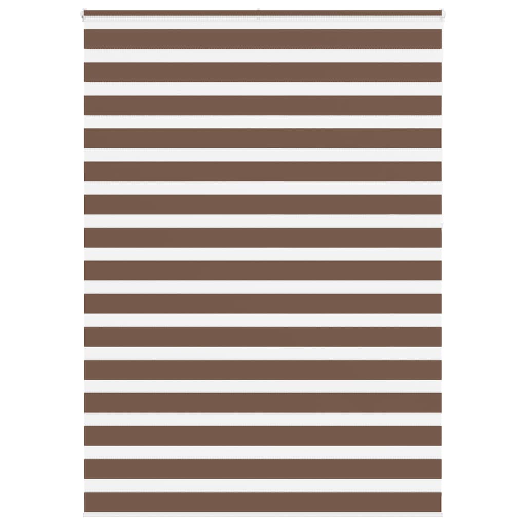Vidaxl Zebra Roller Blind 165x230 cm Stoffbreite 160,9 cm Polyesterbraun