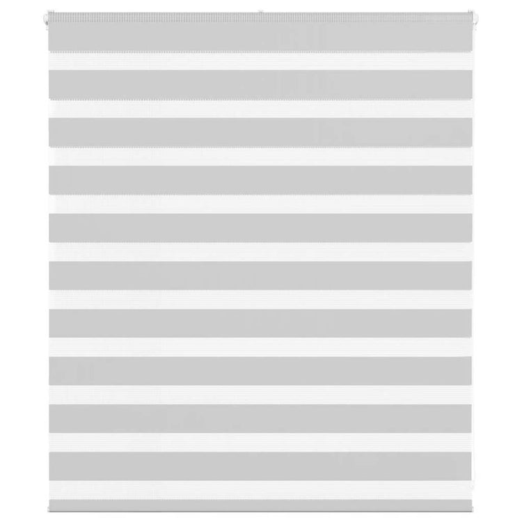 Vidaxl Zebra Roller Blind 130x100 cm Staubbreite 125,9 cm hellgrau