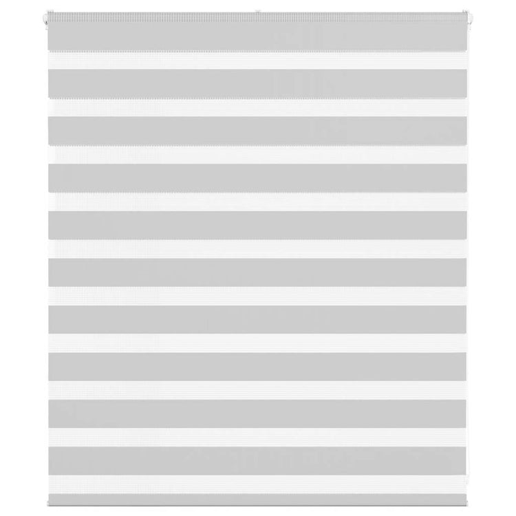 Vidaxl Zebra Roller Blind 135x100 cm Staubbreite 130,9 cm hellgrau
