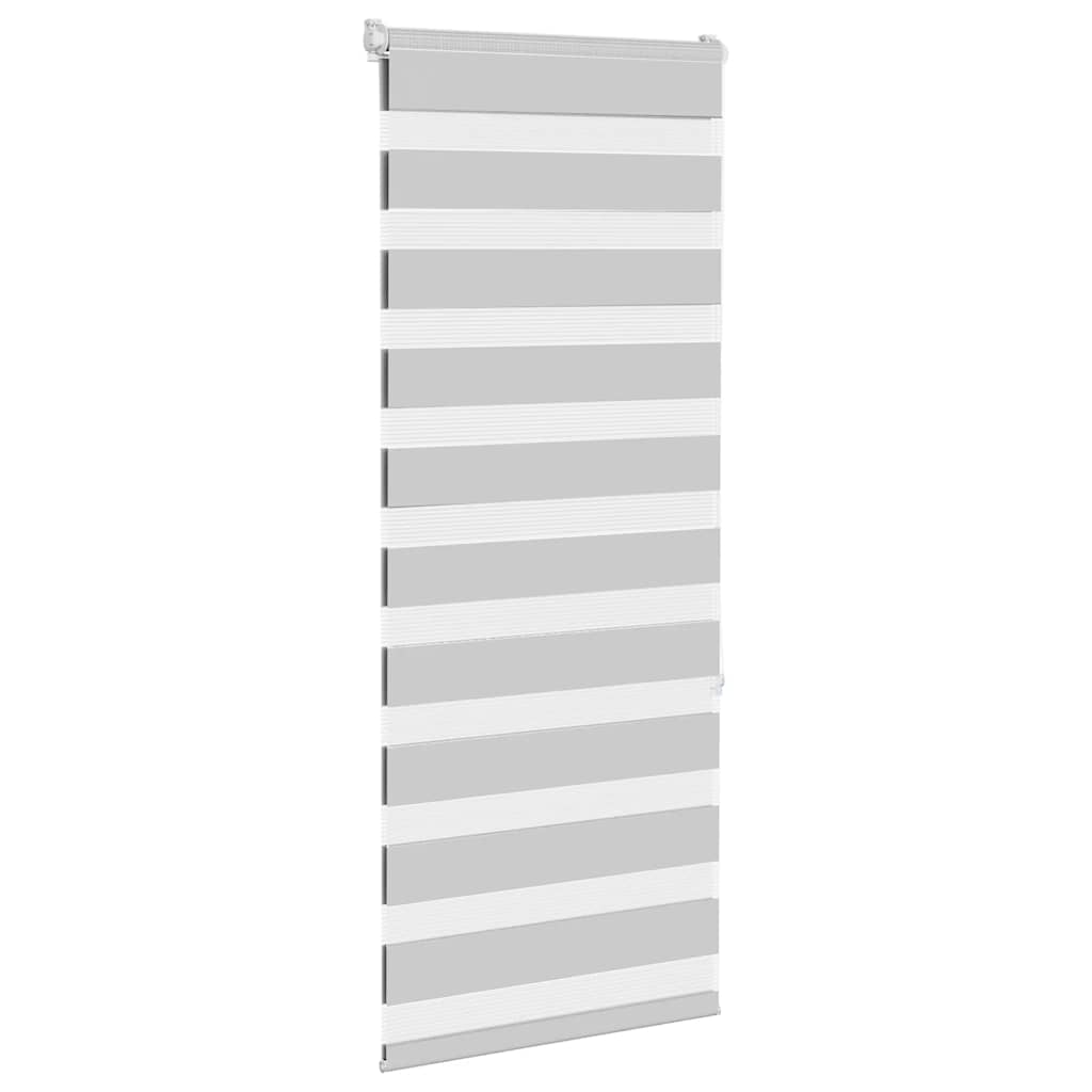 Vidaxl Zebra Roller Blind 65x150 cm Stoffbreite 60,9 cm hellgrau