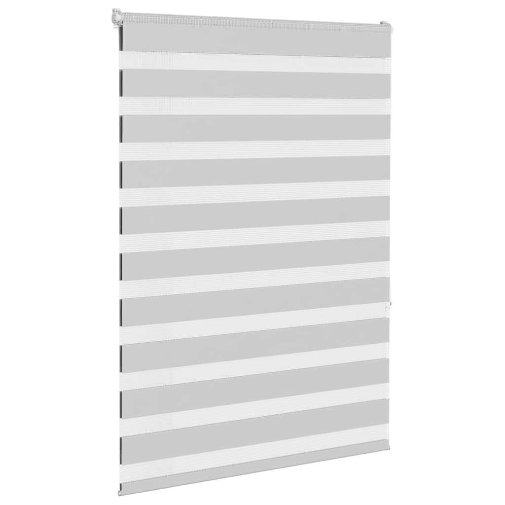 Vidaxl Zebra Roller Blind 95x150 cm Staubbreite 90,9 cm hellgrau