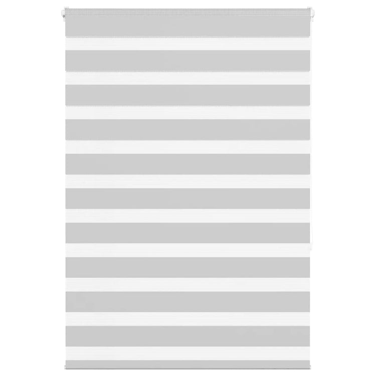 Vidaxl Zebra Roller Blind 115x150 cm Staubbreite 110,9 cm hellgrau