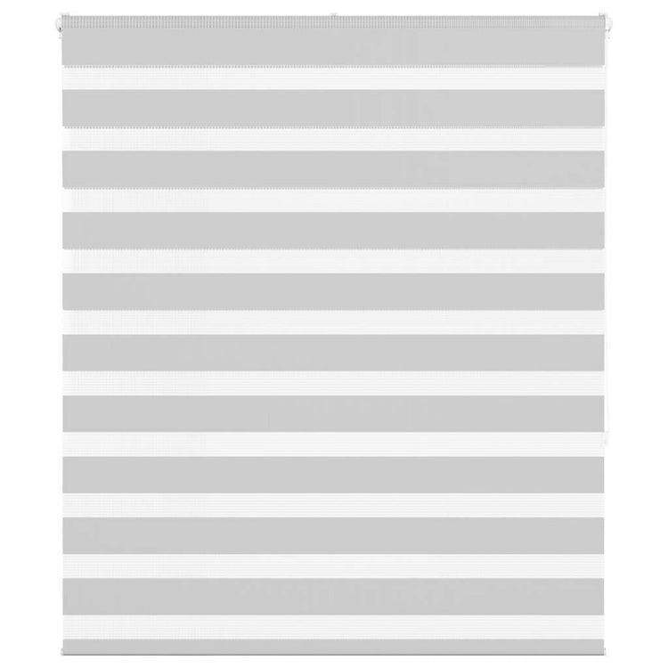Vidaxl Zebra Roller Blind 120x150 cm Staubbreite 115,9 cm hellgrau