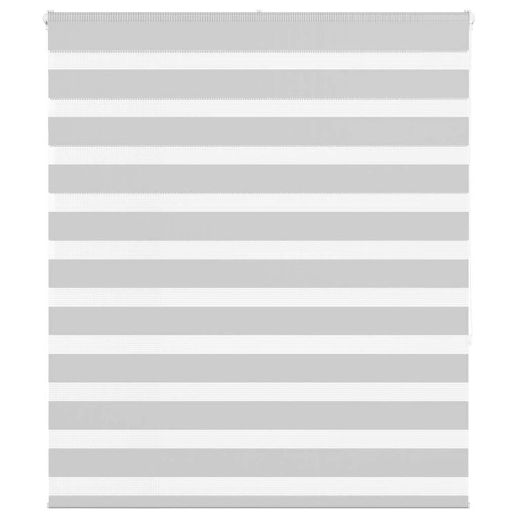 Vidaxl Zebra Roller Blind 105x150 cm Stoffbreite 100,9 cm hellgrau