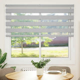 Vidaxl Zebra Roller Blind 165x150 cm Staubbreite 160,9 cm hellgrau - afbeelding 1