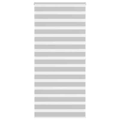 Vidaxl Zebra Roller Blind 100x200 cm Staubbreite 95,9 cm hellgrau