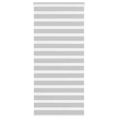 Vidaxl Zebra Roller Blind 105x200 cm Stoffbreite 100,9 cm hellgrau