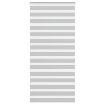 Vidaxl Zebra Roller Blind 110x200 cm Stoffbreite 105,9 cm hellgrau